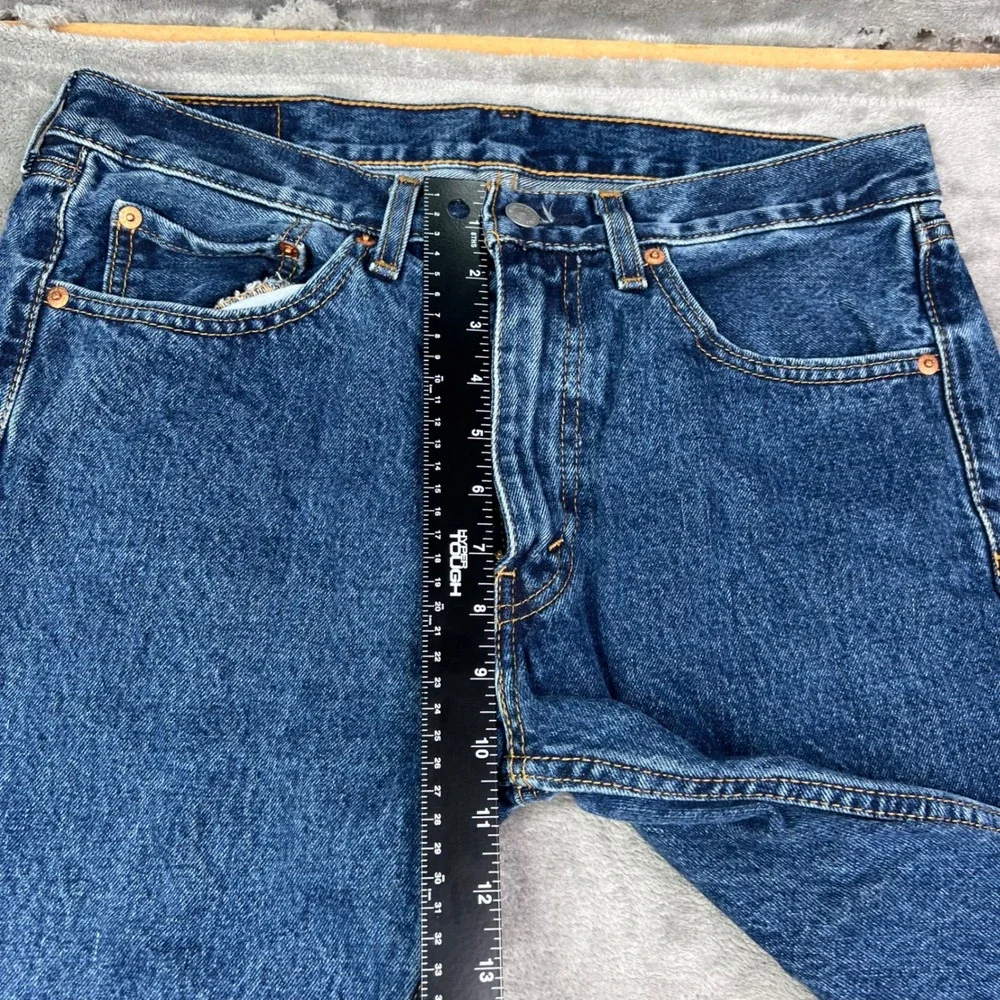 Levi's 505 Jeans Mens 32x32 Blue Medium Wash Straight Leg Western Cowboy Denim